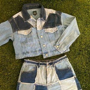 Wild Fable Denim Color Block Set